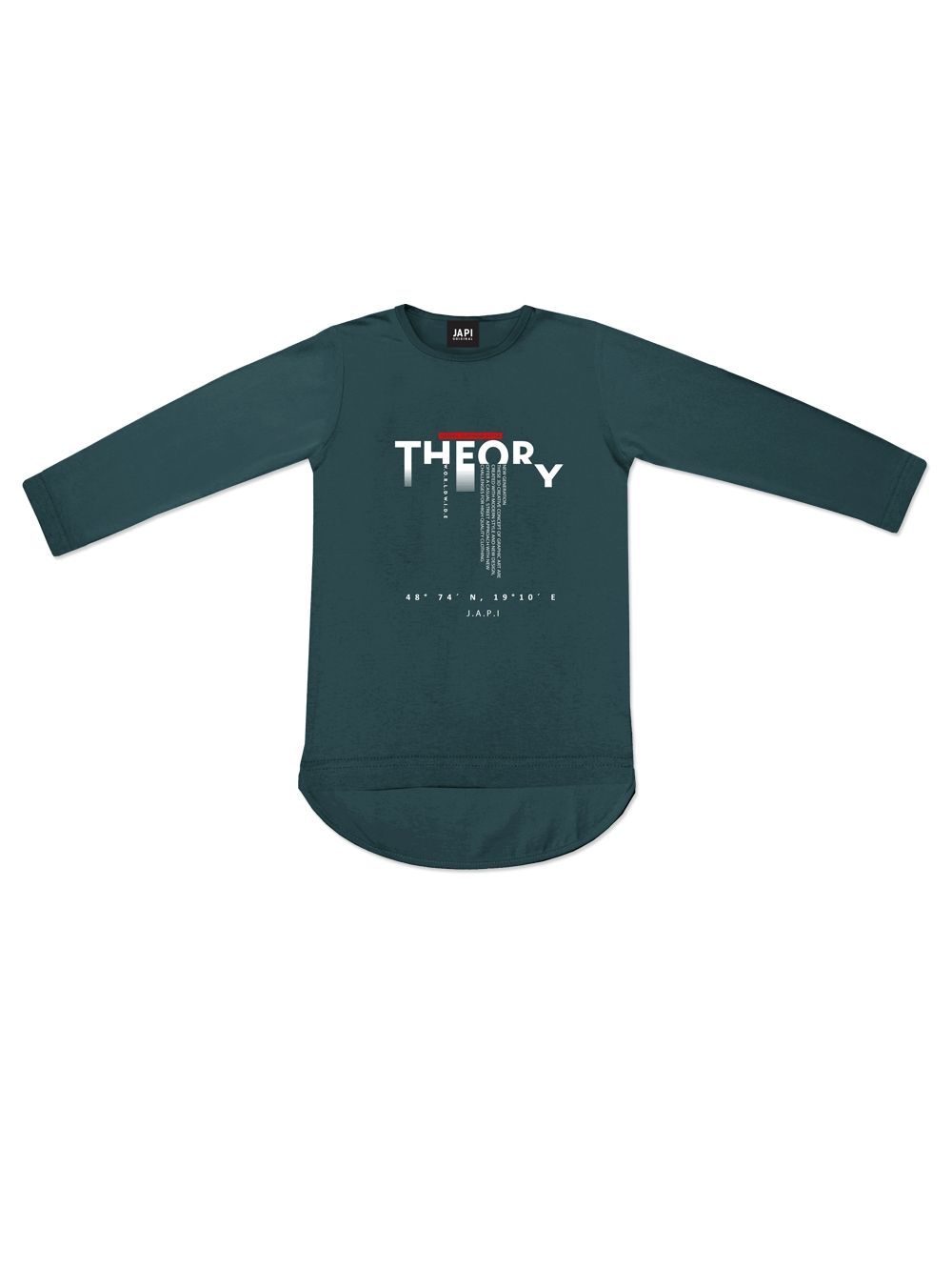 Chlapčenské tričko s dlhým rukávom Theory