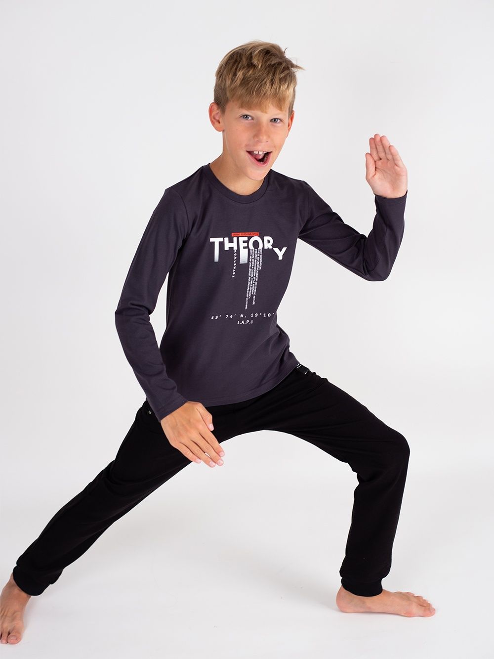Dječačka majica s dugim rukavima Theory