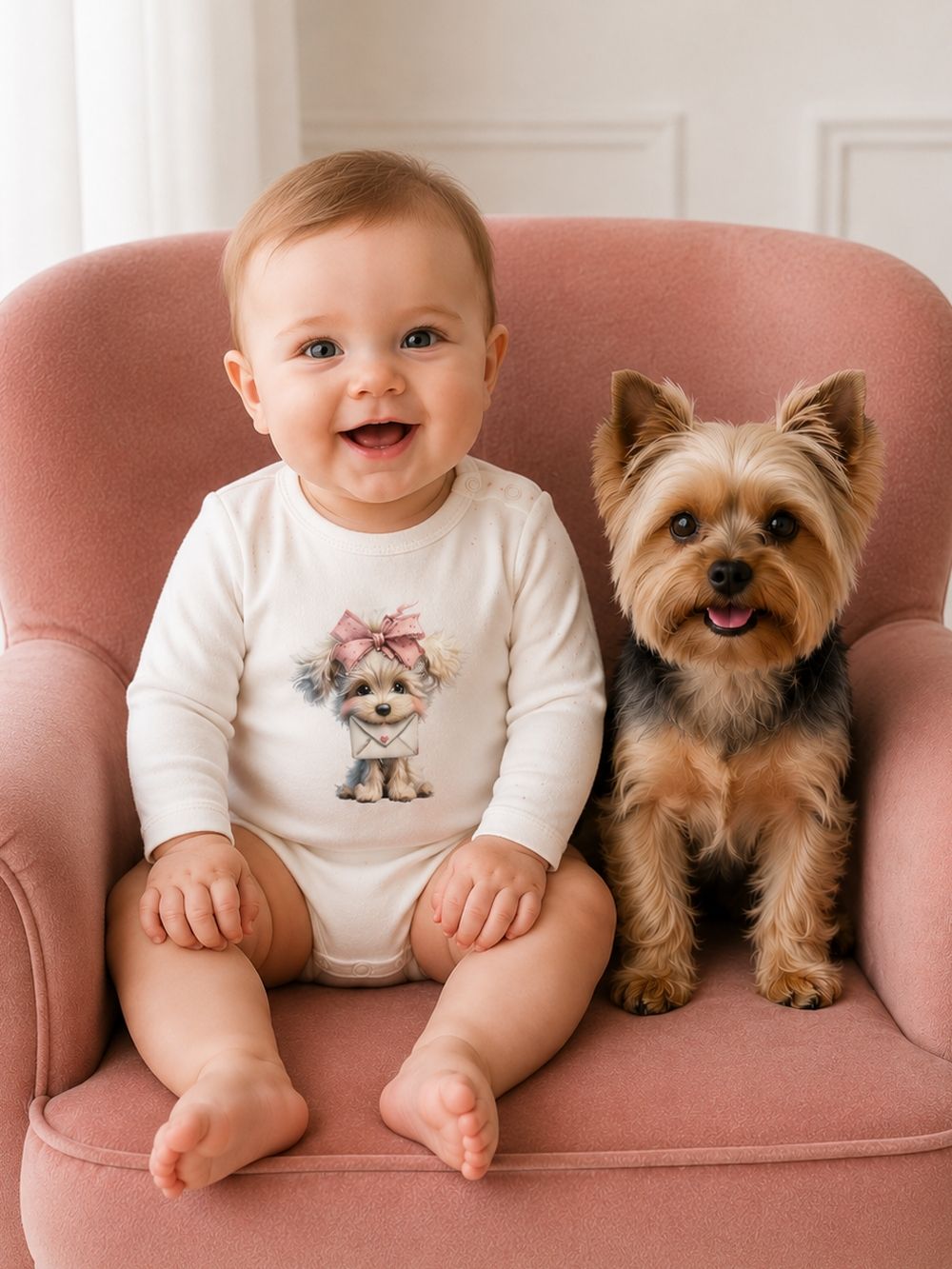 Dječji bodiji LITTLE PUPPY dugih rukava