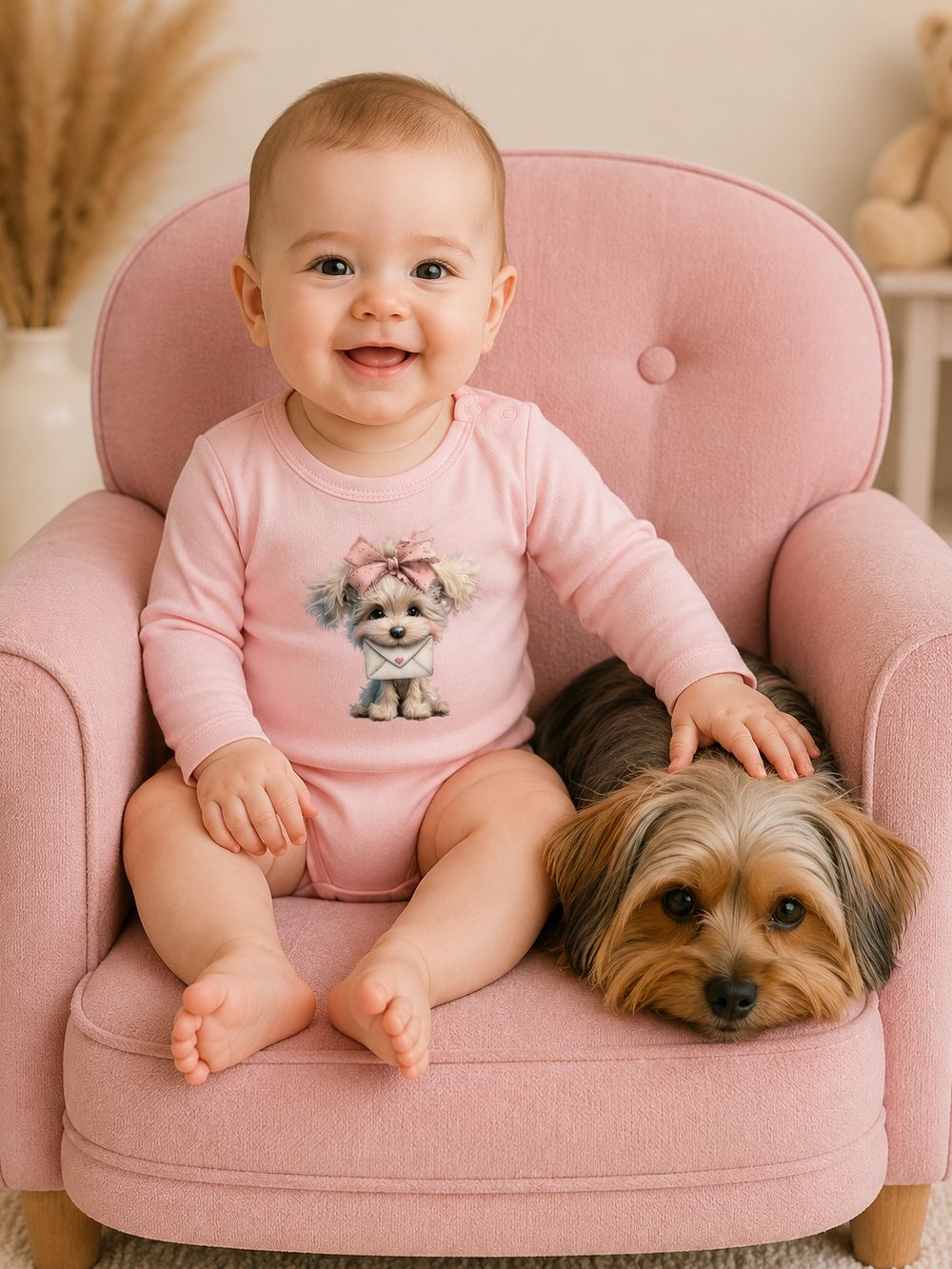 Dječji bodiji LITTLE PUPPY dugih rukava