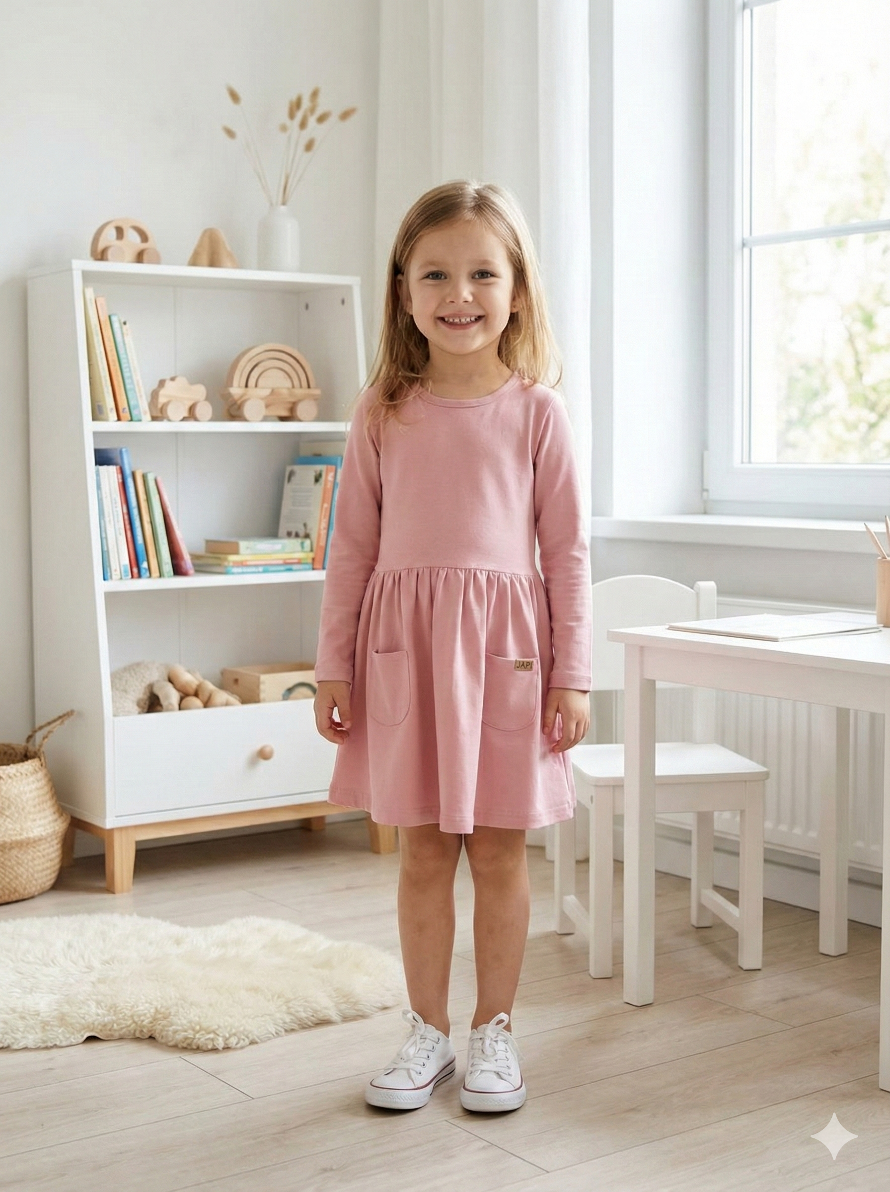 Djevojačka haljina dugih rukava 1F GIRLS COLORS