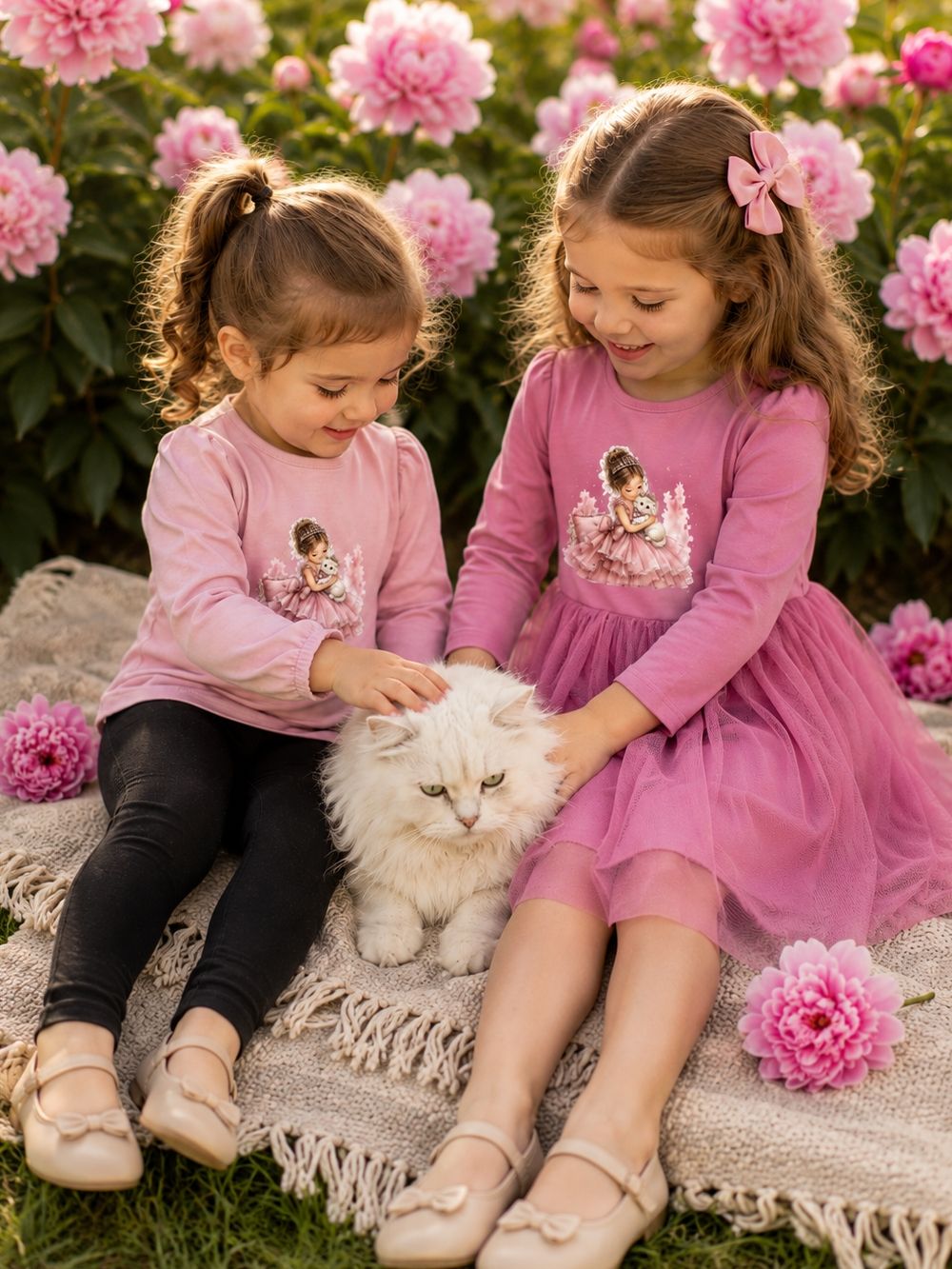 Djevojačka haljina od tila dugih rukava CAT and PRINCESS