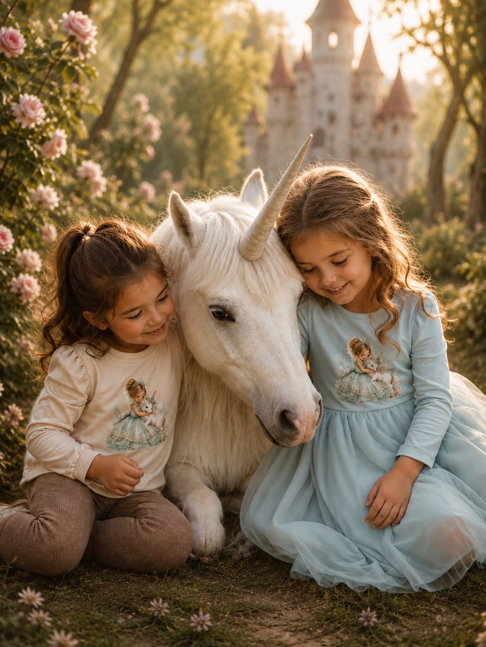 Djevojačka haljina od tila dugih rukava UNICORN and PRINCESS