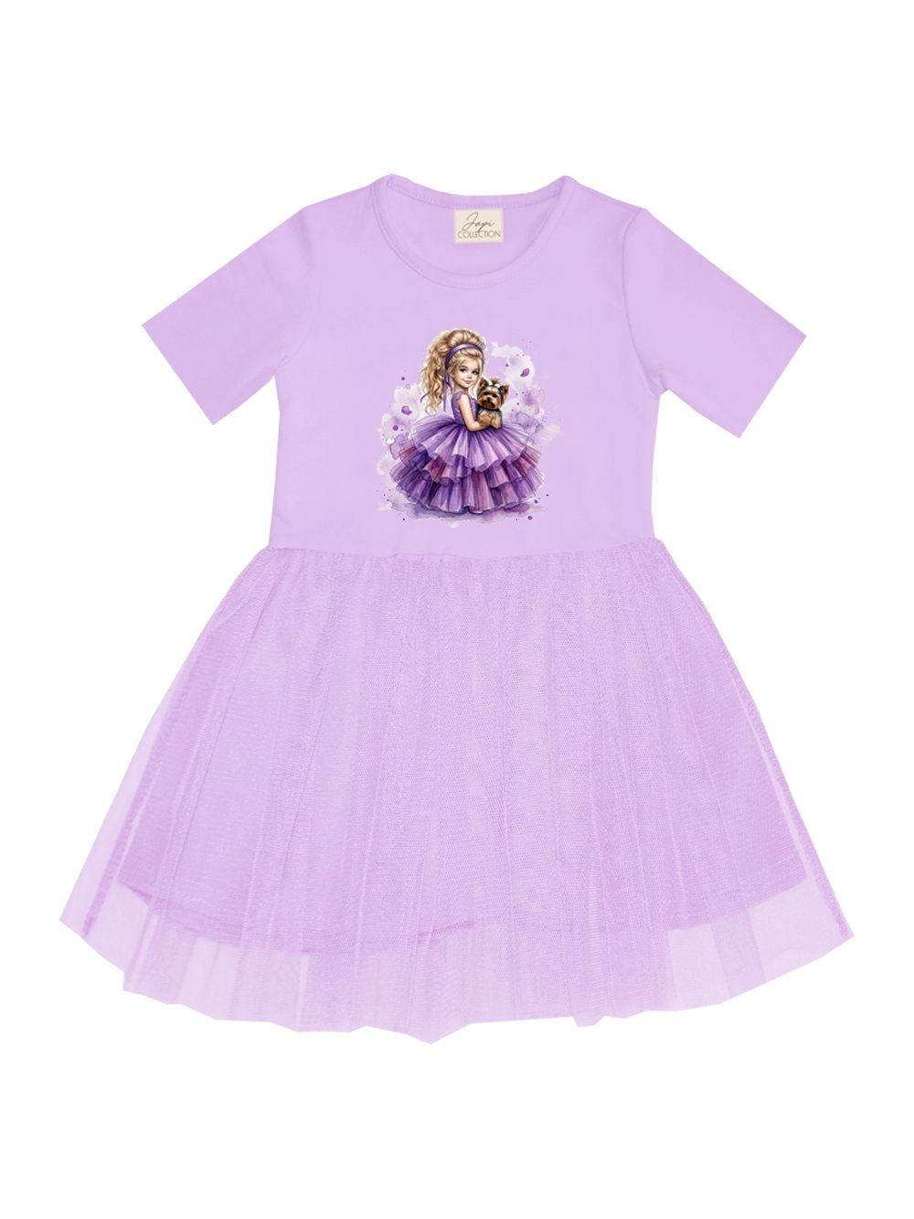 Djevojačka haljina od tila s kratkim rukavima AMETHYST GIRL
