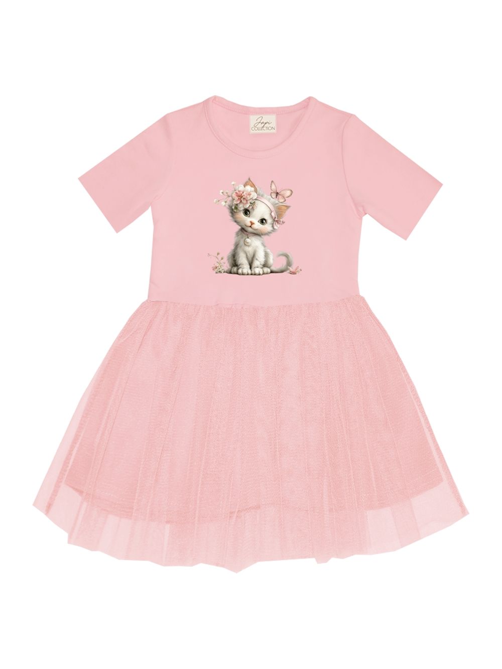 Djevojačka haljina od tila s kratkim rukavima  SWEET CAT