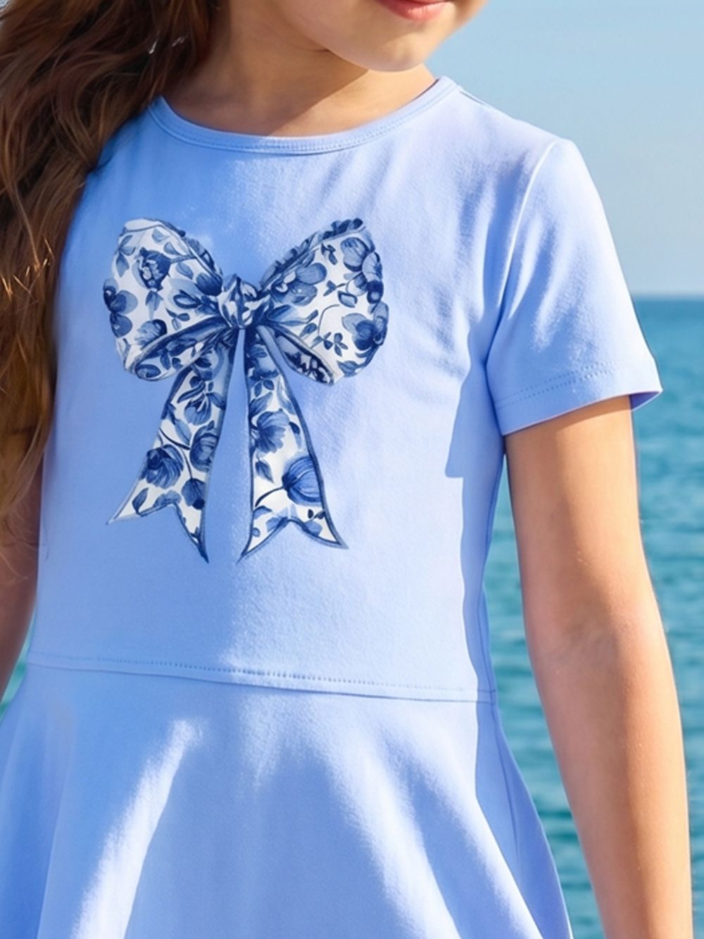 Djevojačka haljina s kratkim rukavima CHIC in BLUE