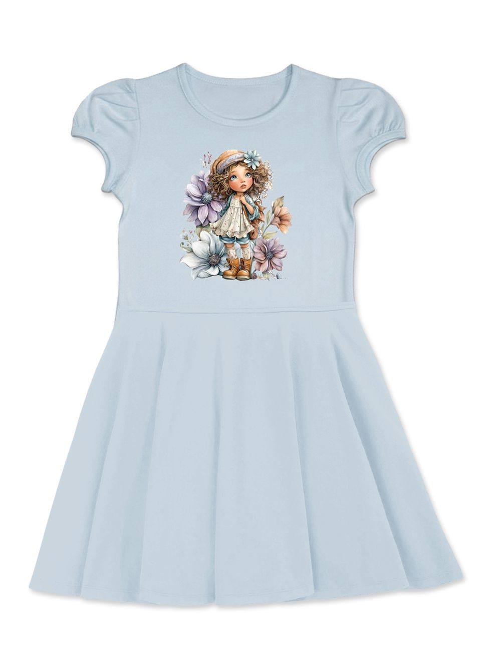 Djevojačka haljina s kratkim rukavima FLOWER GIRL