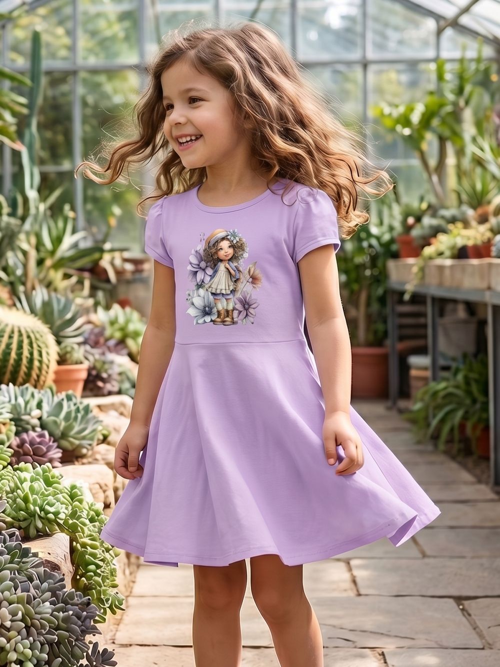 Djevojačka haljina s kratkim rukavima FLOWER GIRL