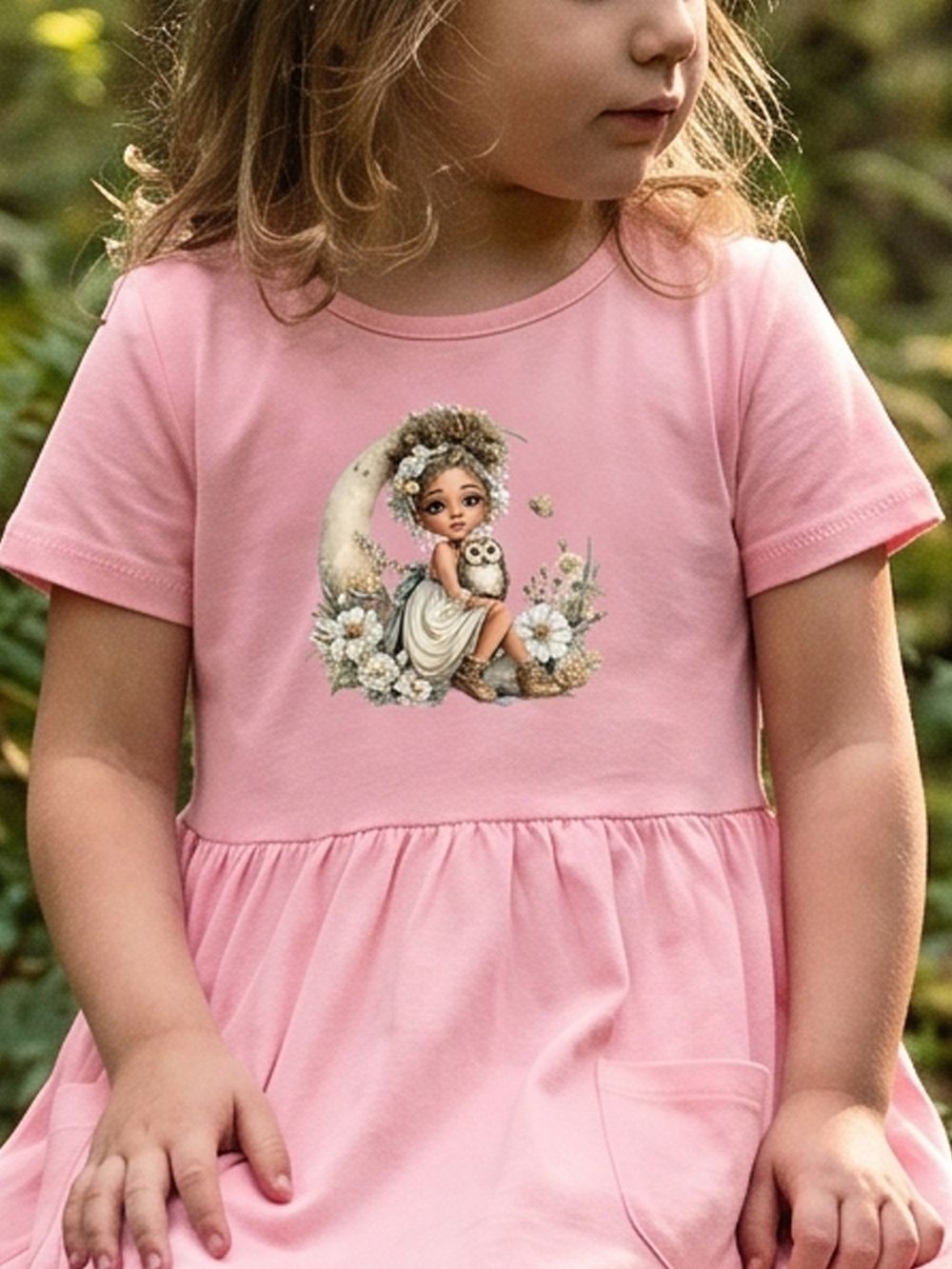 Djevojačka haljina s kratkim rukavima GIRL and OWL