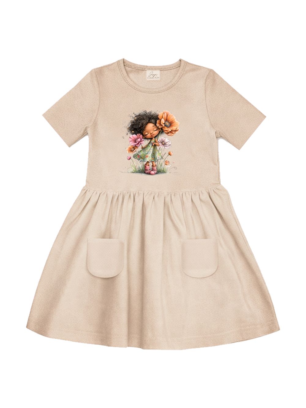 Djevojačka haljina s kratkim rukavima GIRL FLORAL