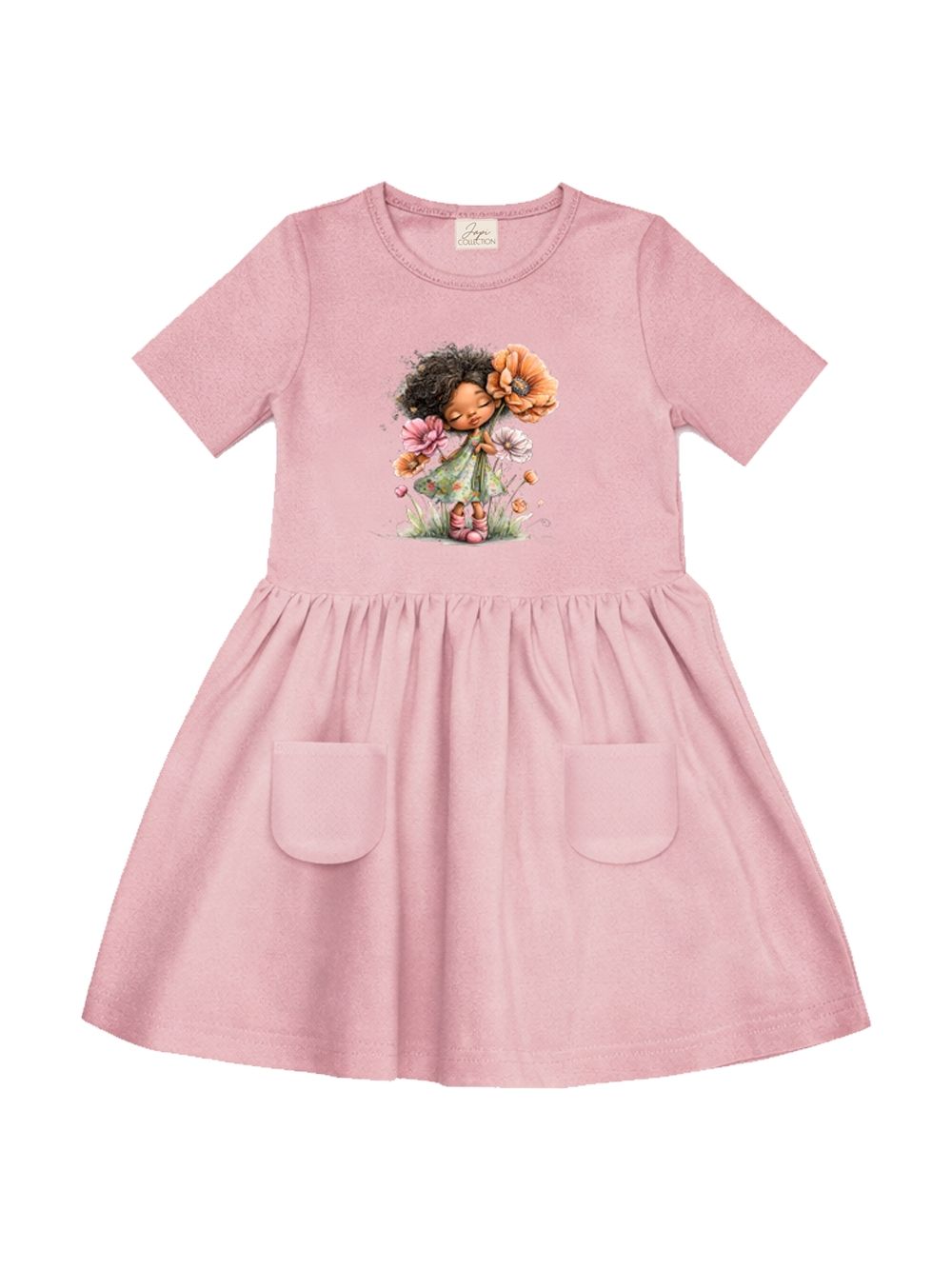 Djevojačka haljina s kratkim rukavima GIRL FLORAL