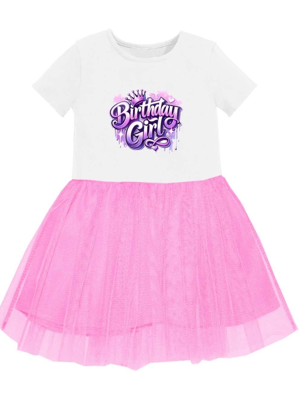 Djevojačka haljina s kratkim rukavima HAPPY