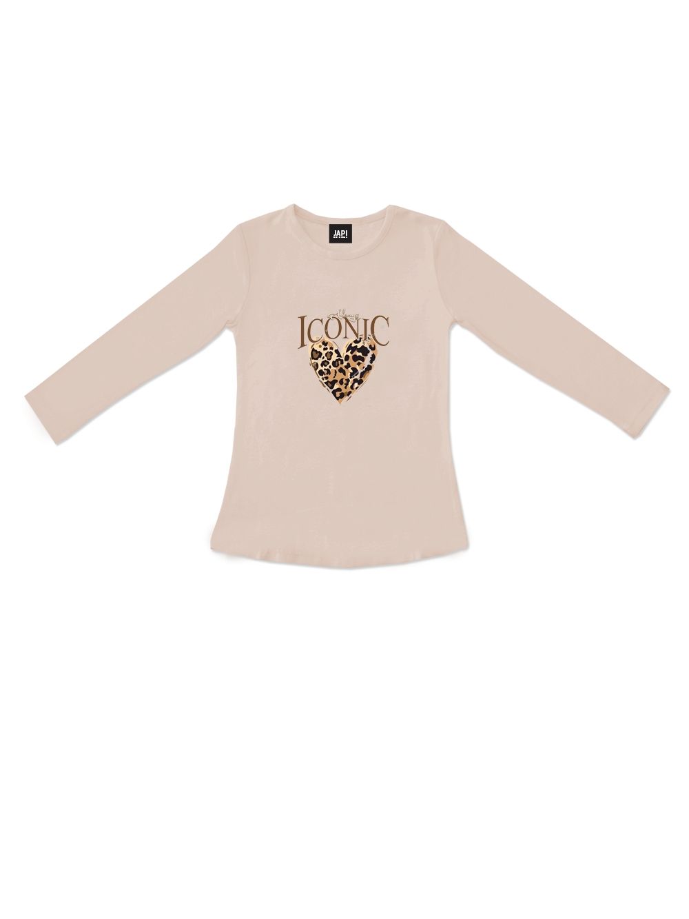Djevojačka majica 1F s dugim rukavima LEOPARD