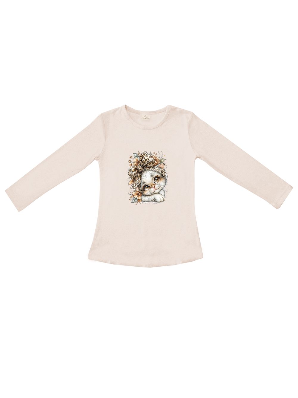 Djevojačka majica 1F s dugim rukavima LEOPARD