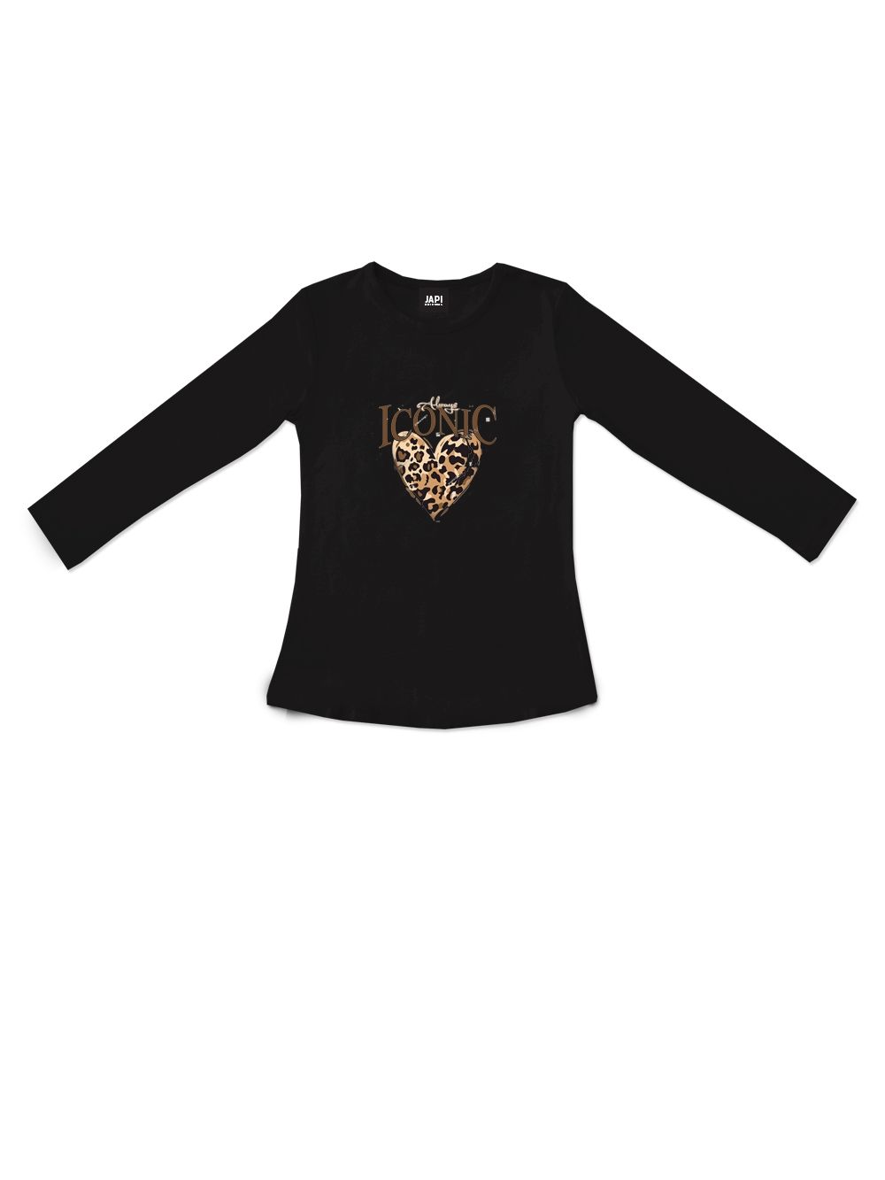 Djevojačka majica 1F s dugim rukavima LEOPARD