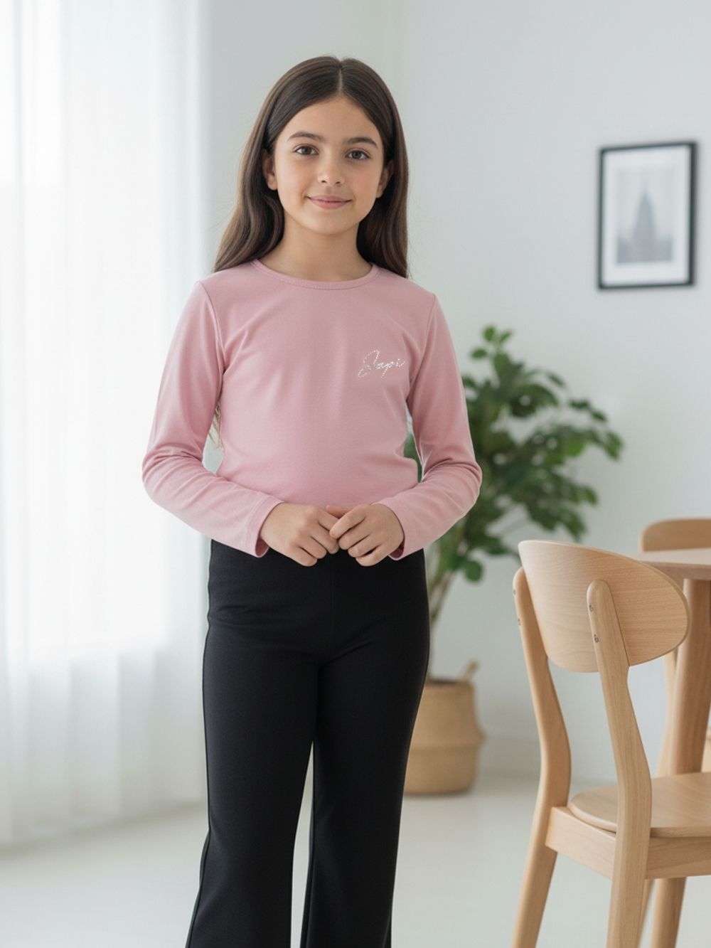 Djevojačka majica 1F s dugim rukavima SHINE