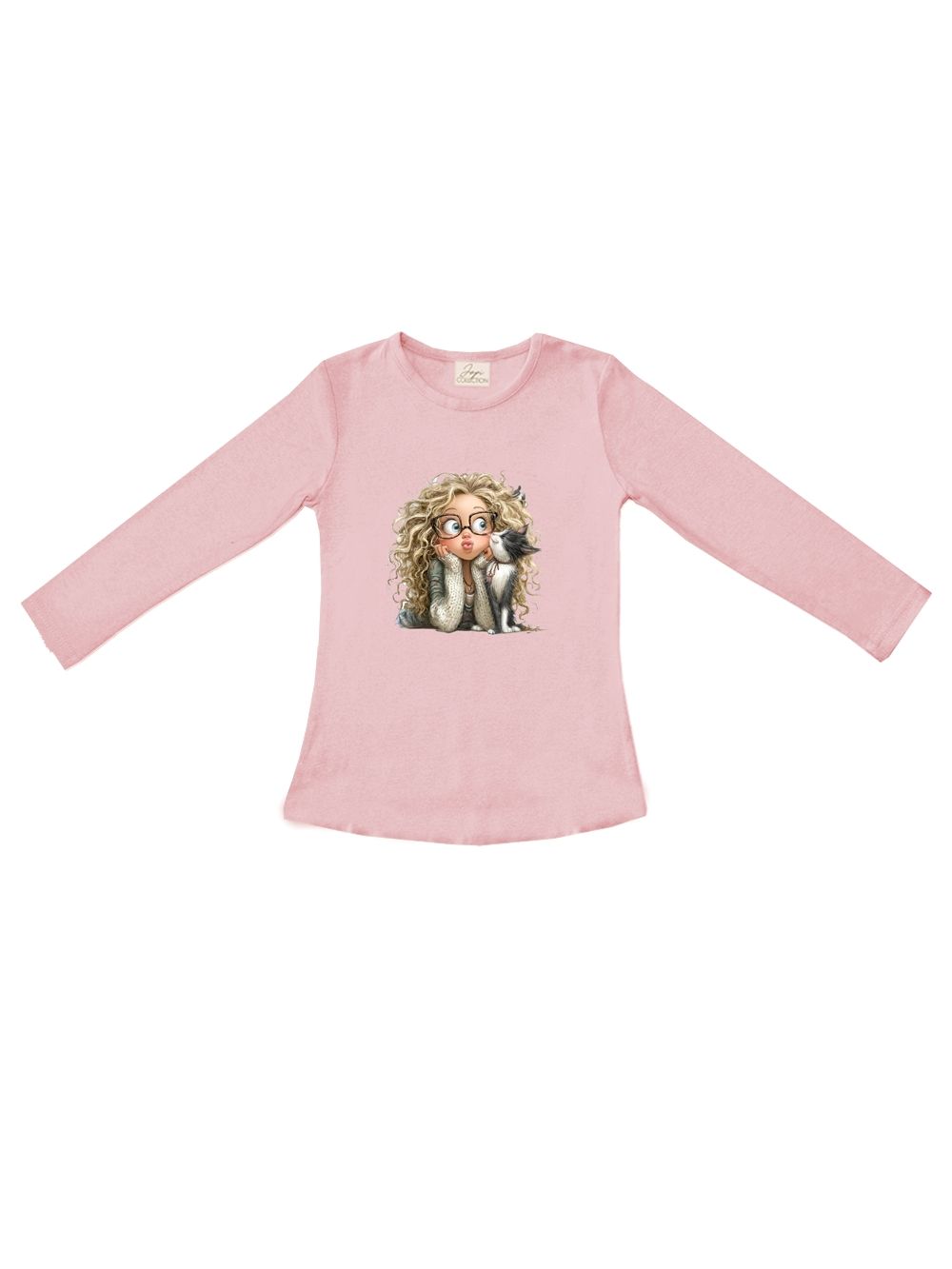 Djevojačka majica s dugim rukavima KISS ME