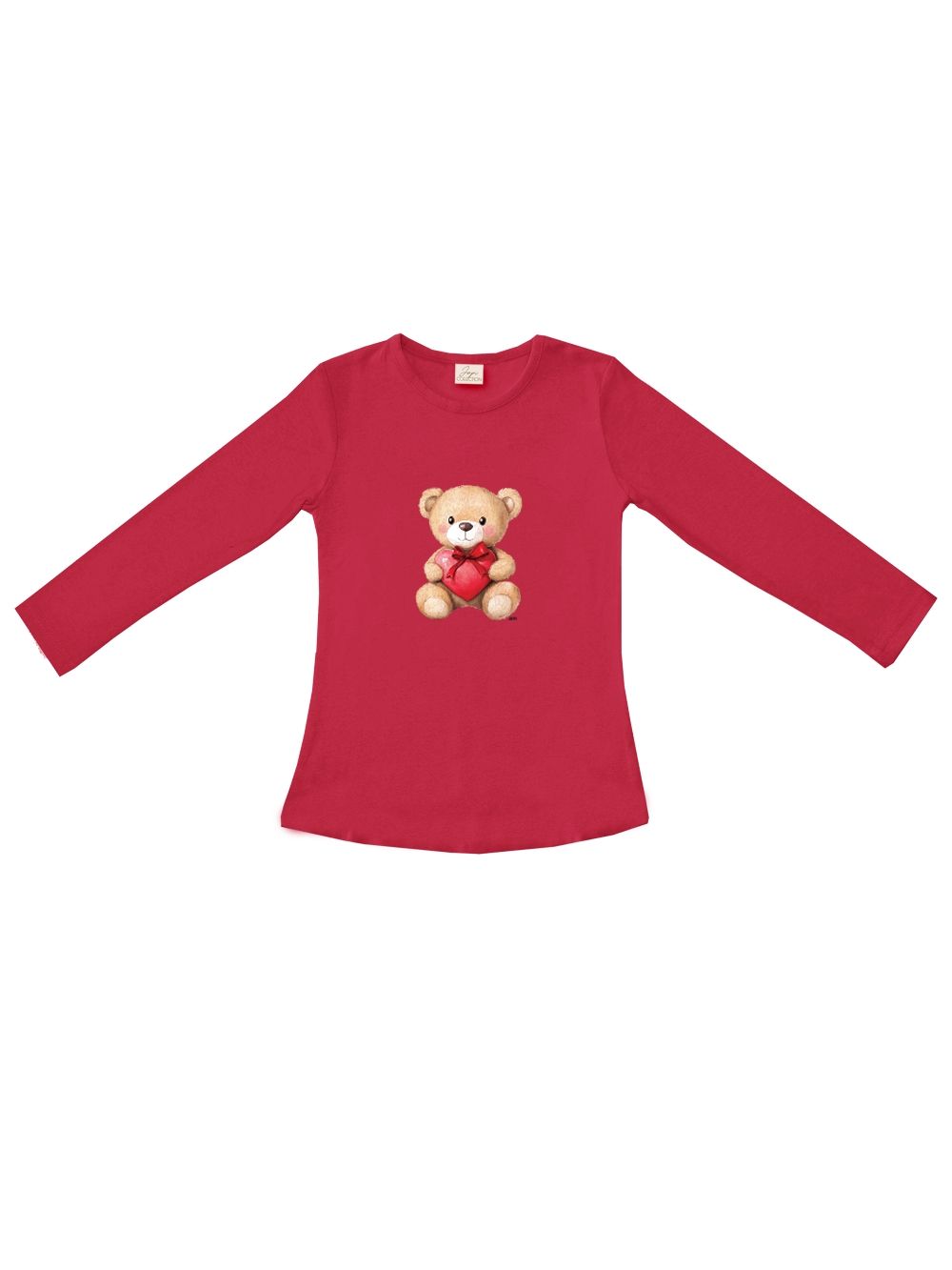Djevojačka majica s dugim rukavima TEDDY LOVE