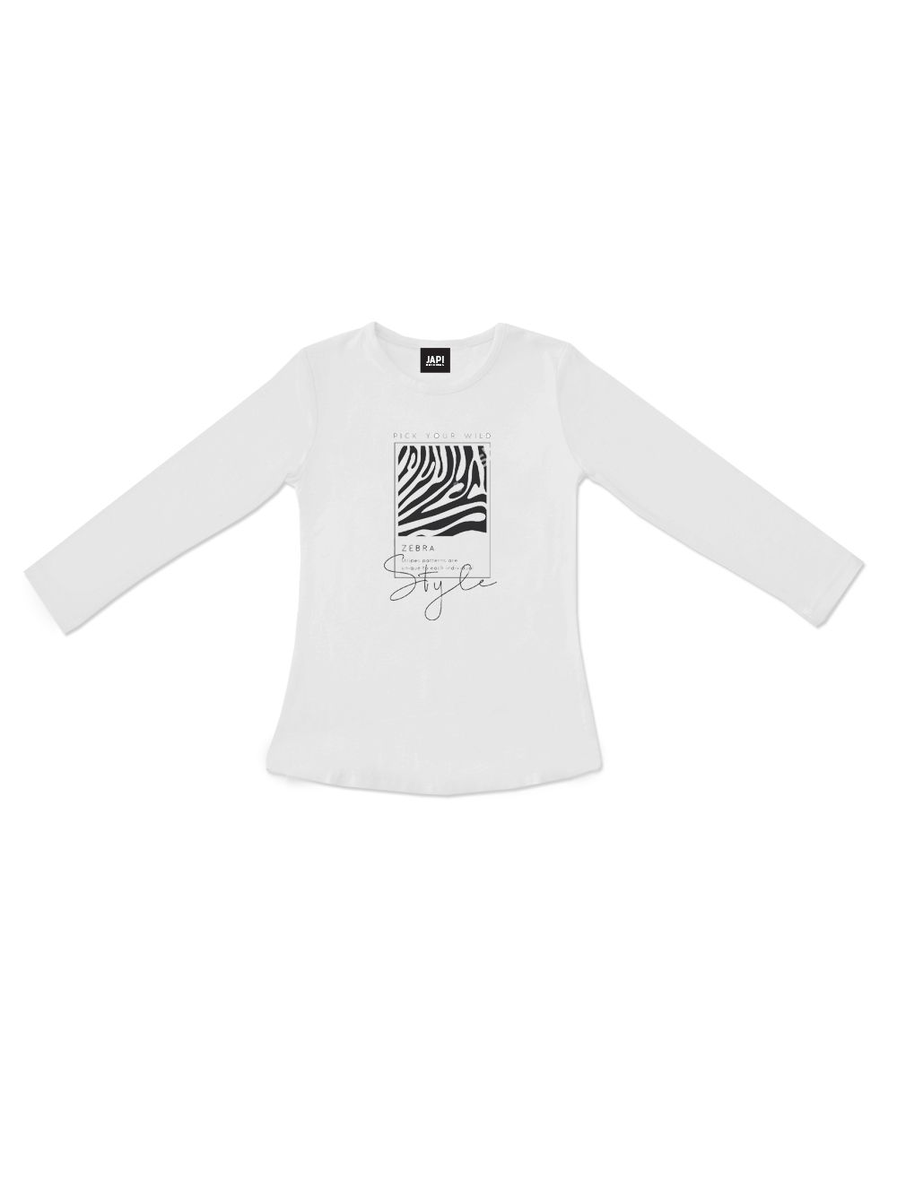 Djevojačka majica s dugim rukavima ZEBRA