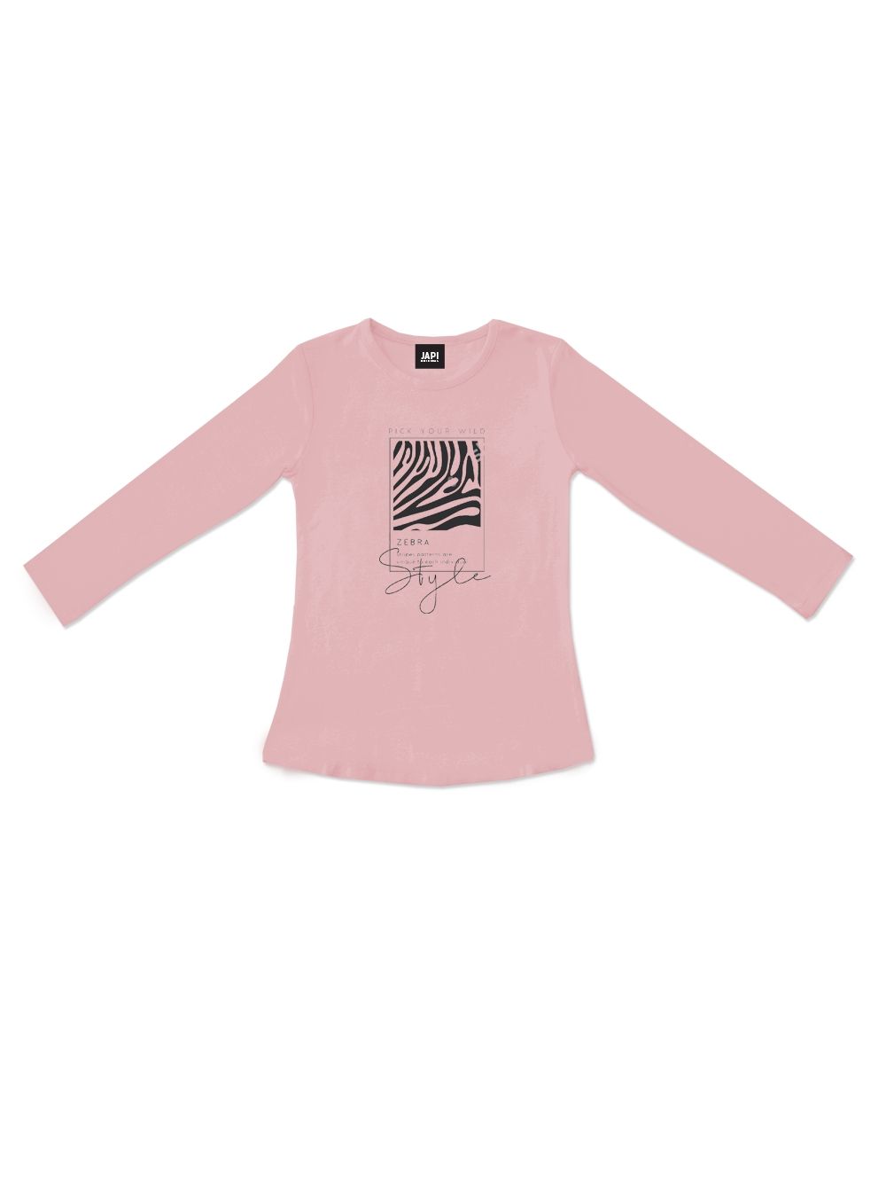 Djevojačka majica s dugim rukavima ZEBRA