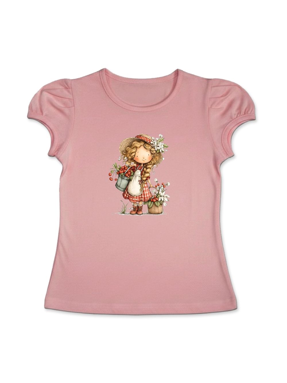 Djevojačka majica s kratkim rukavima CHERRY GIRL