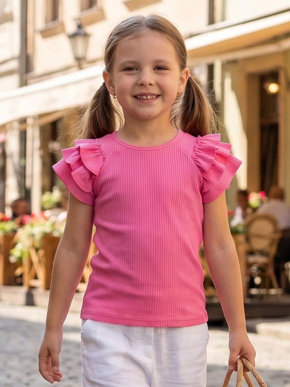 Djevojačka majica s kratkim rukavima PINK