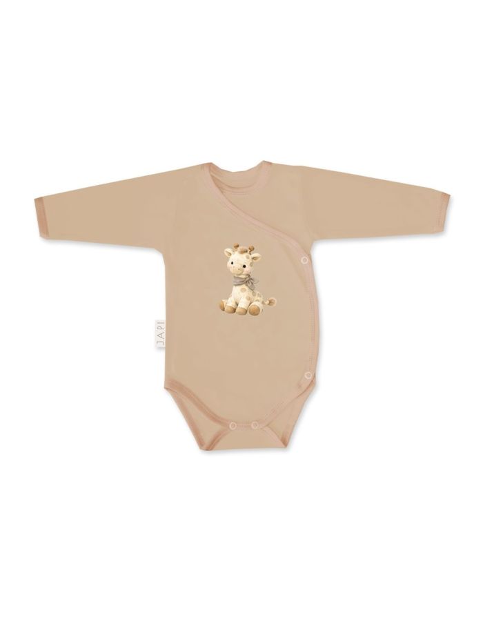 Dječji bodiji dugih rukava na omatanje GIRAFFE