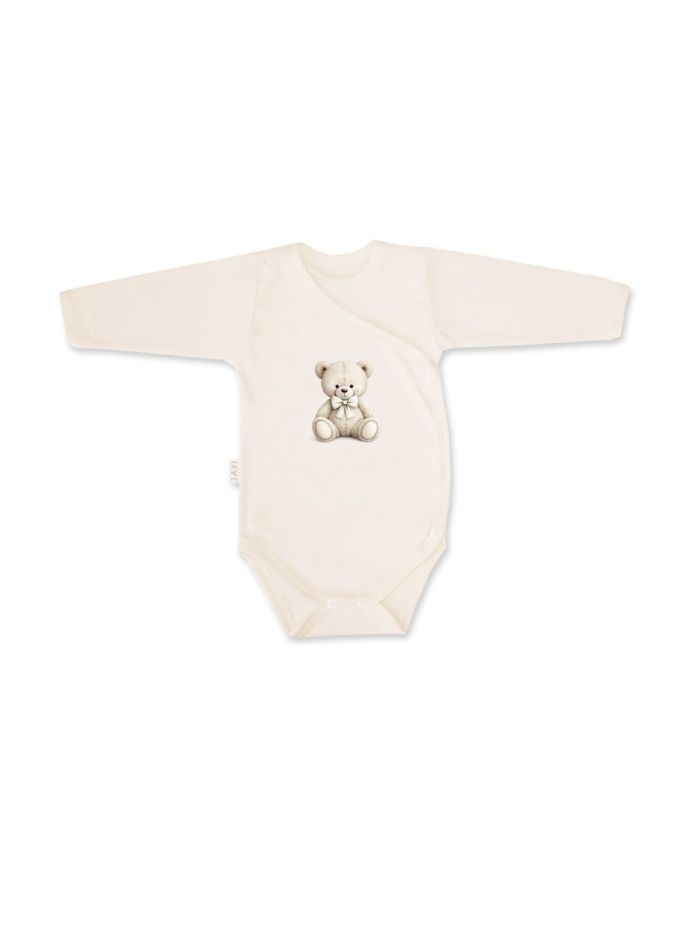 Dječji bodiji dugih rukava na omatanje LITTLE BEAR