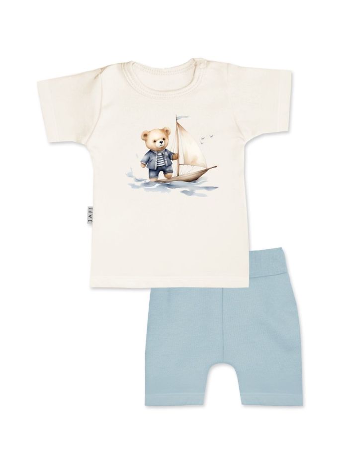 Dječji set majica + kratke hlače TEDDY CAPTAIN
