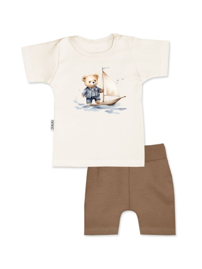 Dječji set majica + kratke hlače TEDDY CAPTAIN