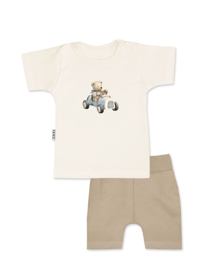 Dječji set majica + kratke hlače TEDDY CAR