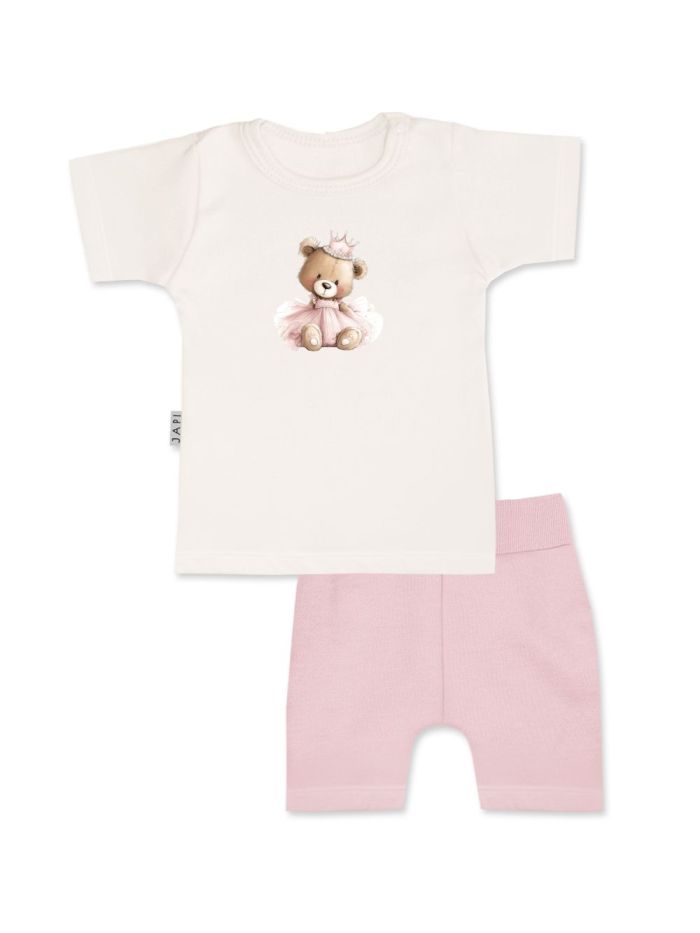 Dječji set majica + kratke hlače TEDDY PRINCESS