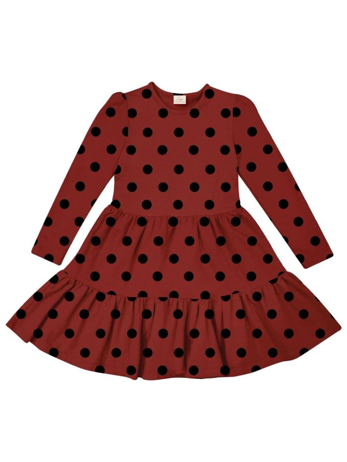 Djevojačka haljina dugih rukava ROMANTIC DOTS