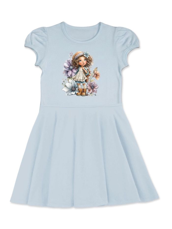 Djevojačka haljina s kratkim rukavima FLOWER GIRL