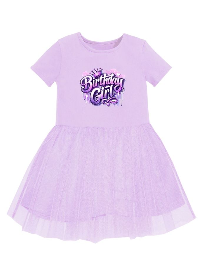 Djevojačka haljina s kratkim rukavima HAPPY