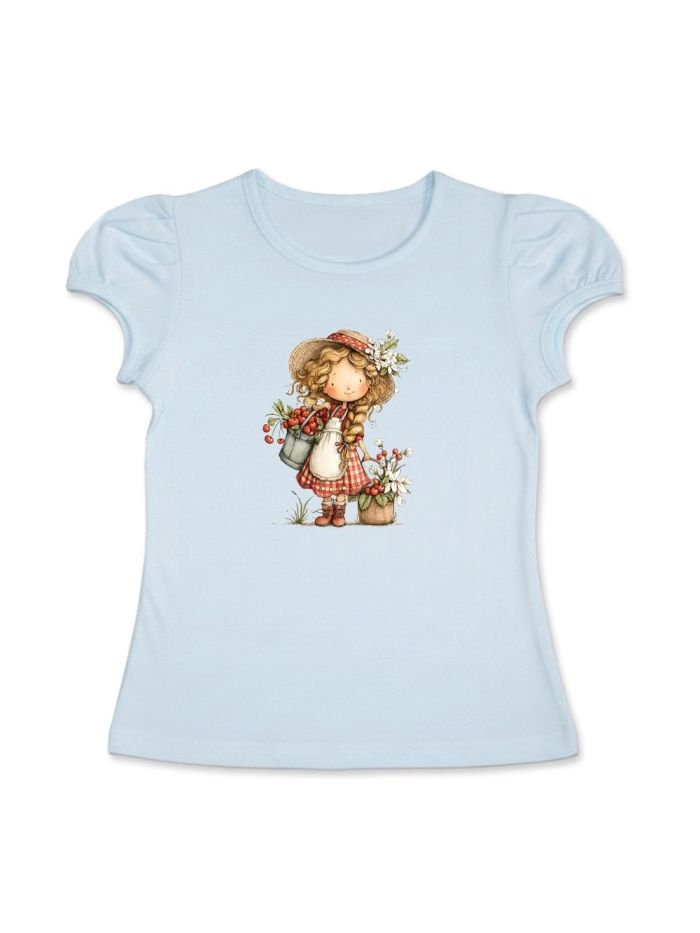 Djevojačka majica s kratkim rukavima CHERRY GIRL
