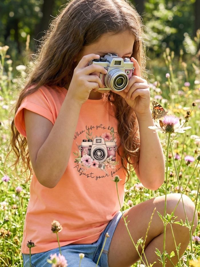 Djevojačka majica s kratkim rukavima MEMORIES