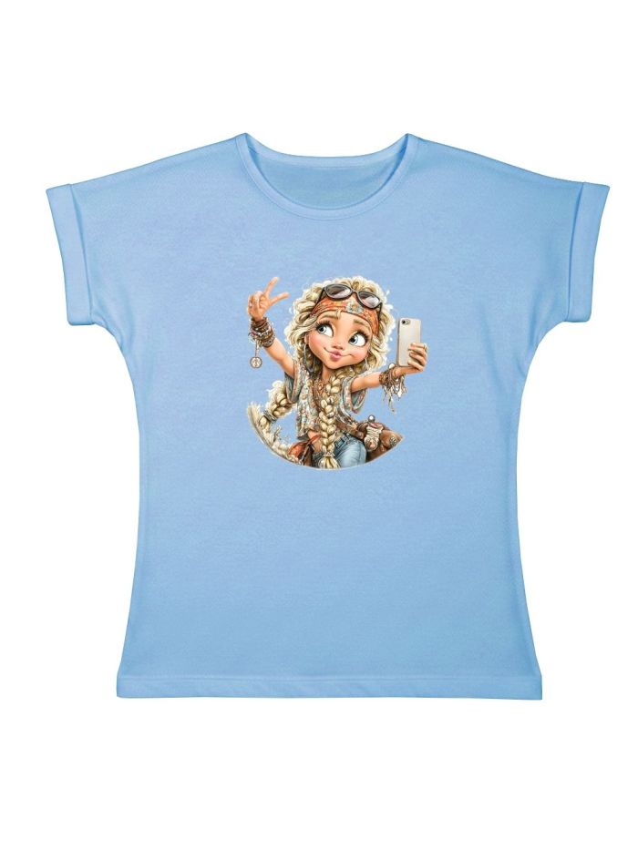 Djevojačka majica s kratkim rukavima SPIRIT SELFIE