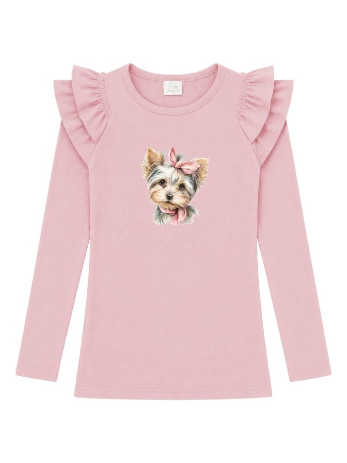 Majica dugih rukava za djevojčice CUTE DOG