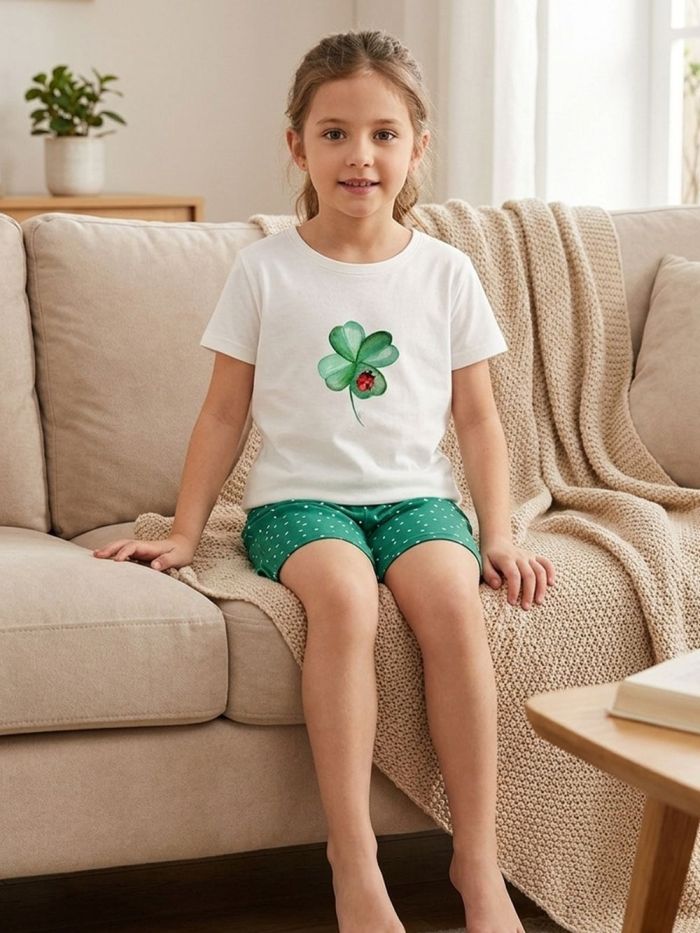 Pidžama FOR LUCK s kratkim rukavima