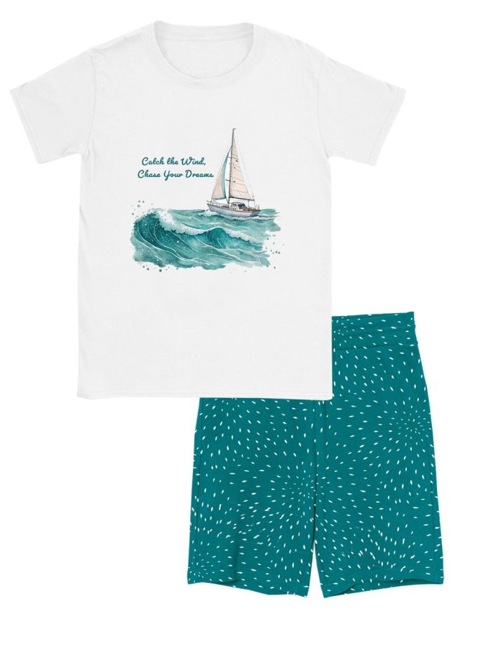 Pidžama OCEAN WAVES s kratkim rukavima
