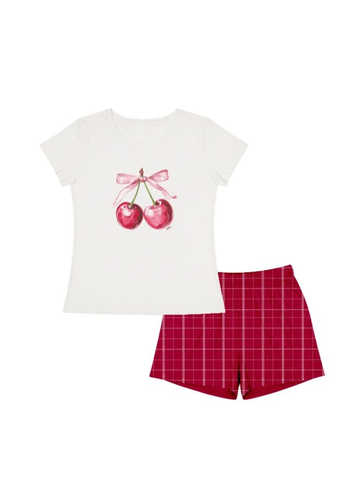Pidžama  SWEET CHERRY s kratkim rukavima