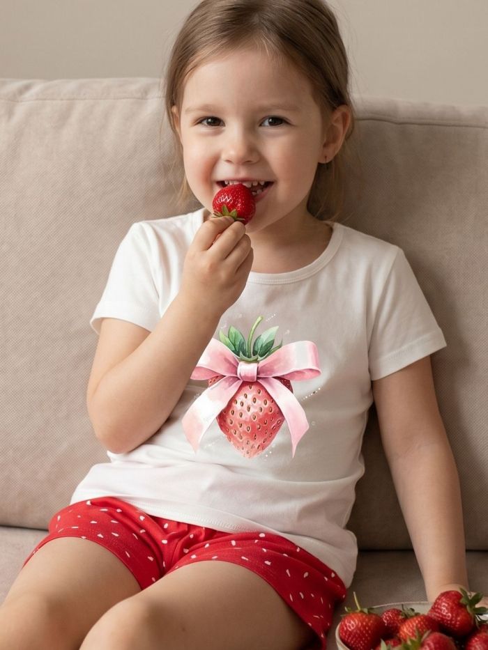 Pidžama SWEET STRAWBERRY s kratkim rukavima
