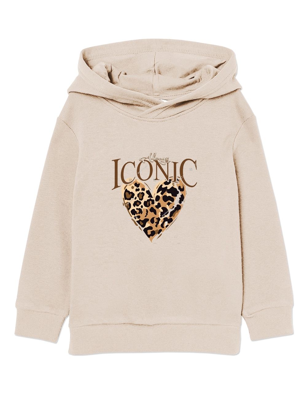 Majica s kapuljačom za djevojčice 1F LEOPARD