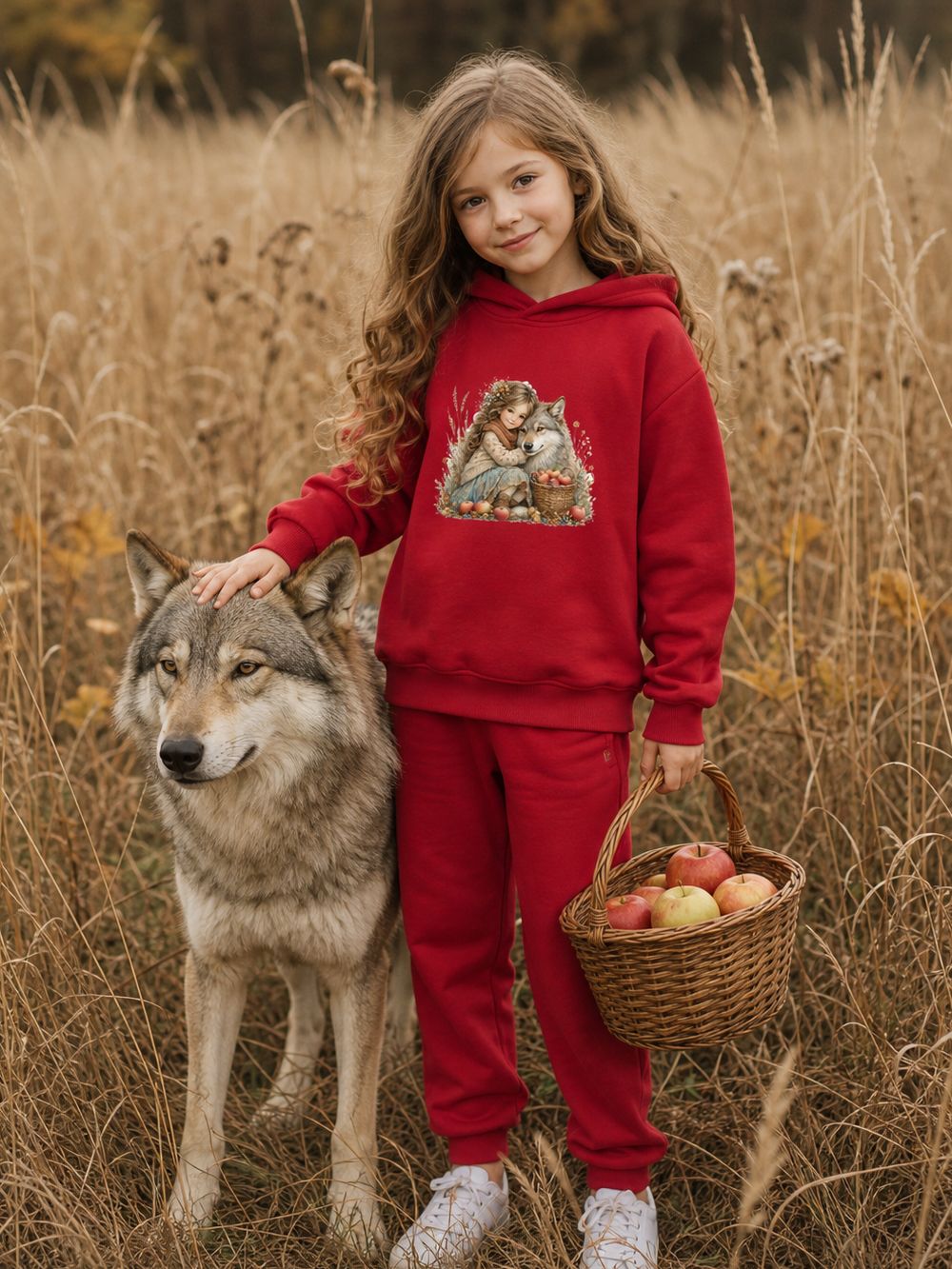 Majica za djevojčice GIRL and WOLF