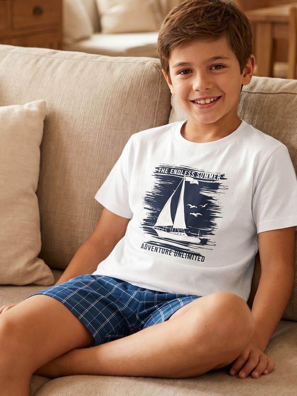 Pidžama NAUTICAL DREAM s kratkim rukavima