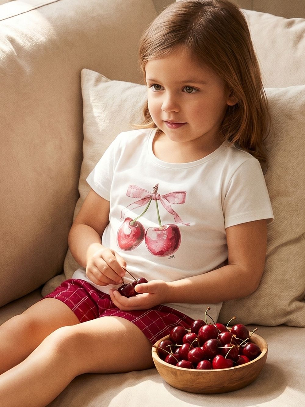 Pidžama SWEET CHERRY s kratkim rukavima