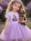 Djevojačka haljina od tila s kratkim rukavima AMETHYST GIRL