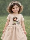 Djevojačka haljina s kratkim rukavima LITTLE HUG