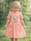 Djevojačka haljina s kratkim rukavima LOVELY BUNNY